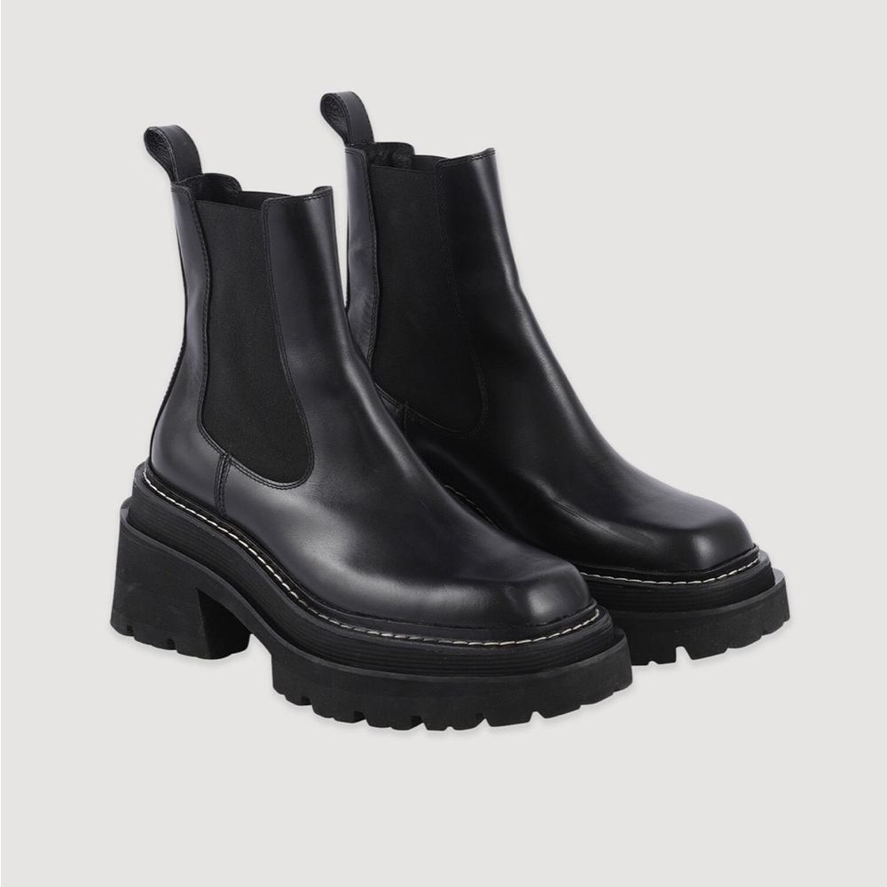 Sandro Leather biker boots
